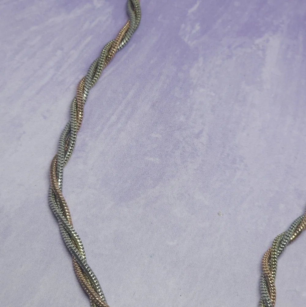 Bijoux Terner Tri-Colored Twisted Chain Necklace